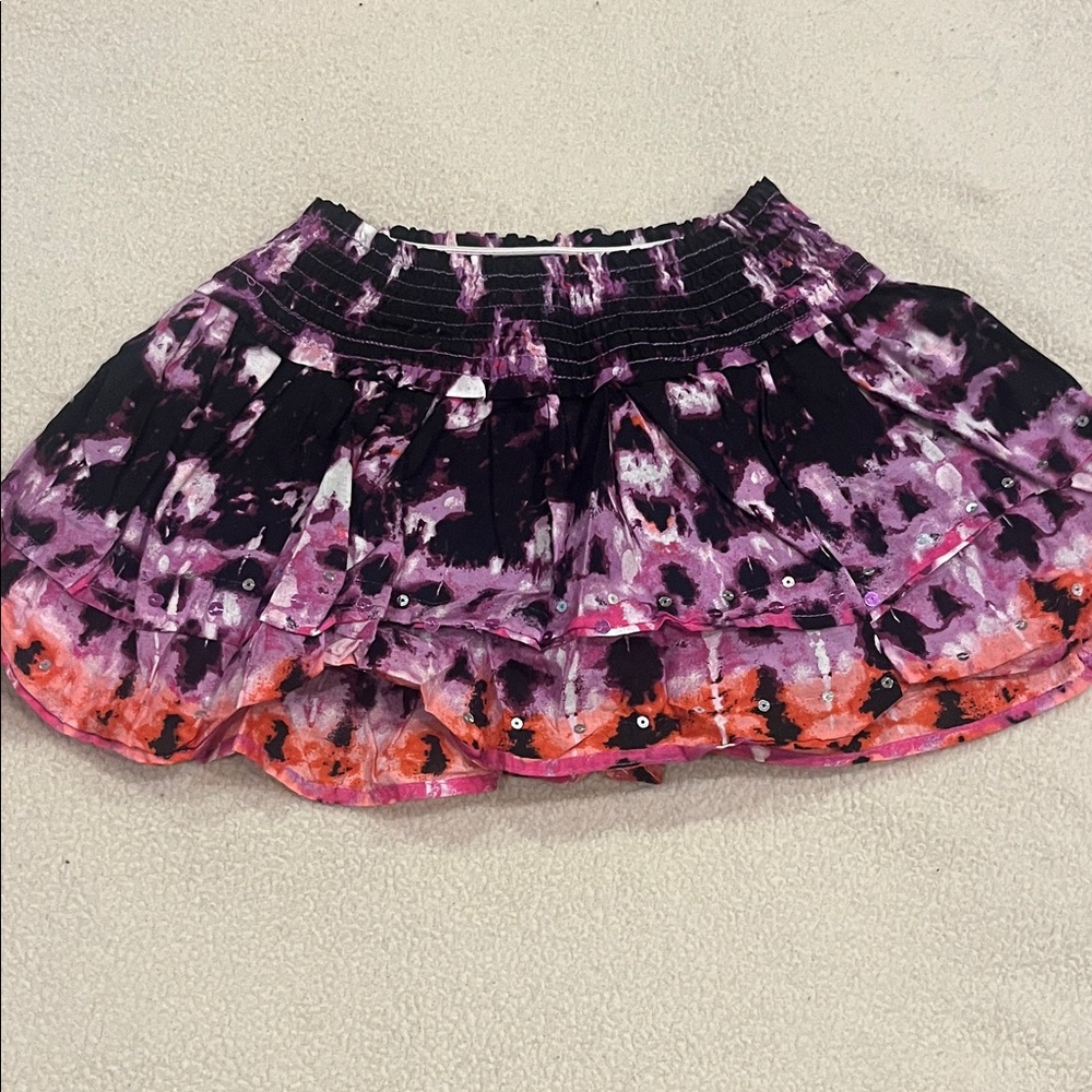 Justice Tie-Dye Mini Skort - Purple and Orange